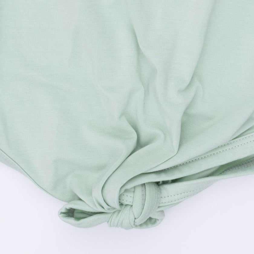 Solid Cameo Green - Knotted Gown and Hat