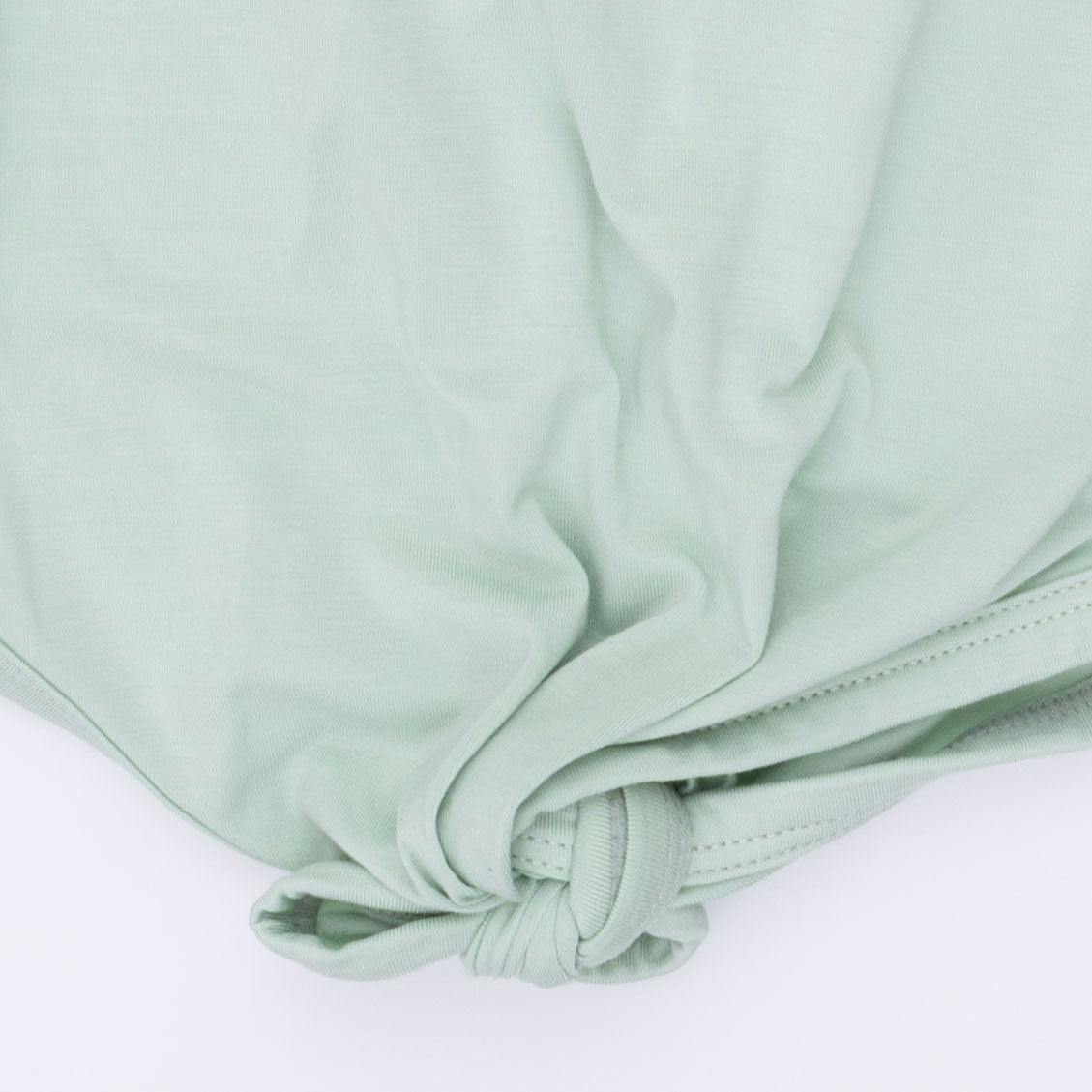 Solid Cameo Green - Knotted Gown and Hat