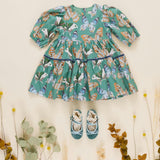 Girls Maribelle Dress - Green Butterflies