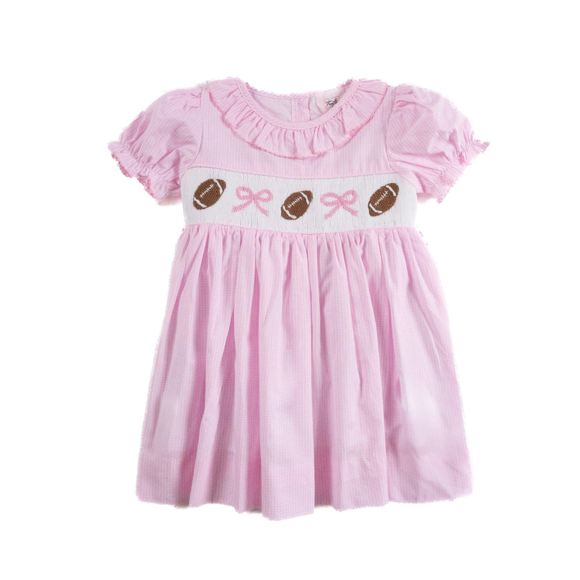 Football Pink Gingham - Katie Dress