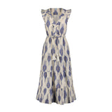 Giselle Womens Maxi Dress La Creme Ikat, natural