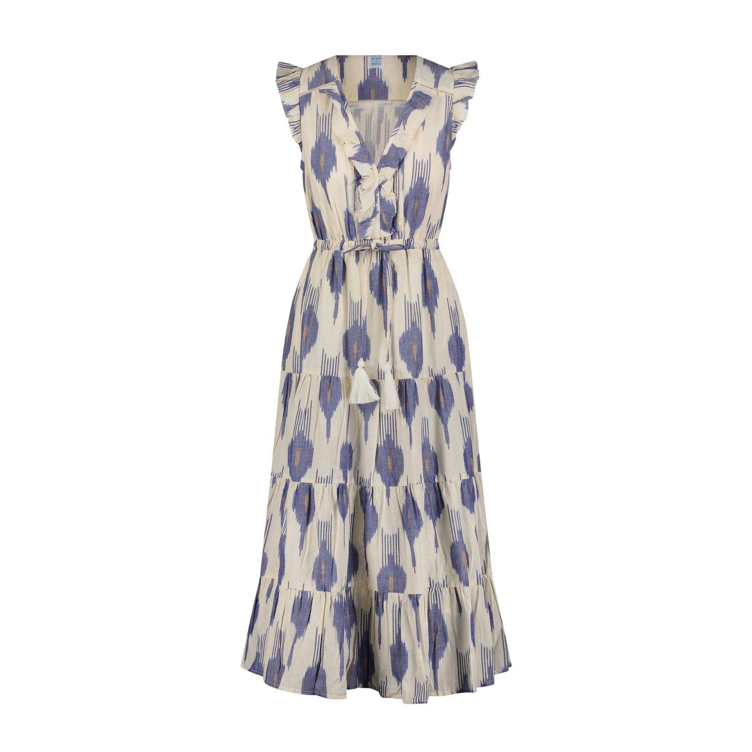 Giselle Womens Maxi Dress La Creme Ikat, natural