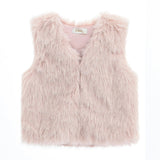 Rose Faux Fur Chic Vest