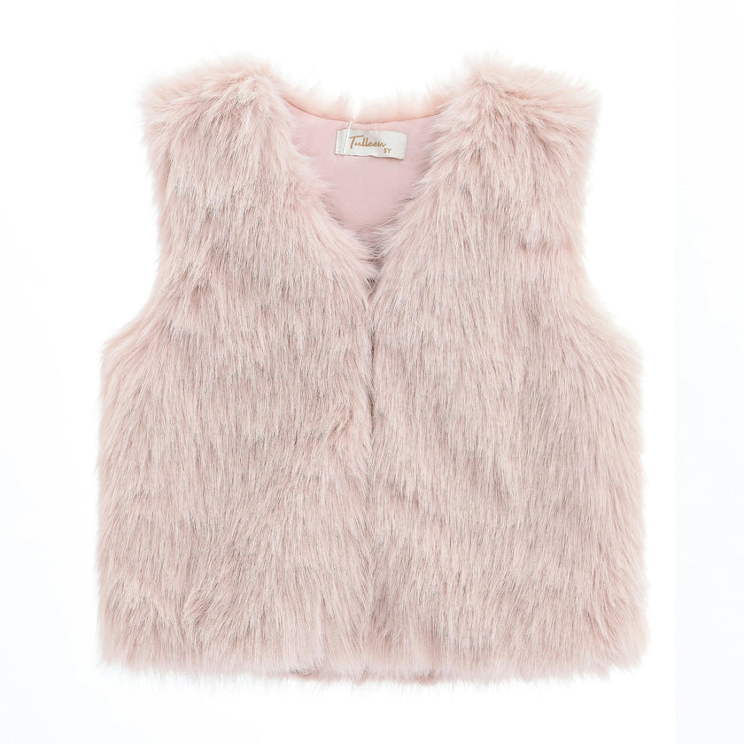 Rose Faux Fur Chic Vest