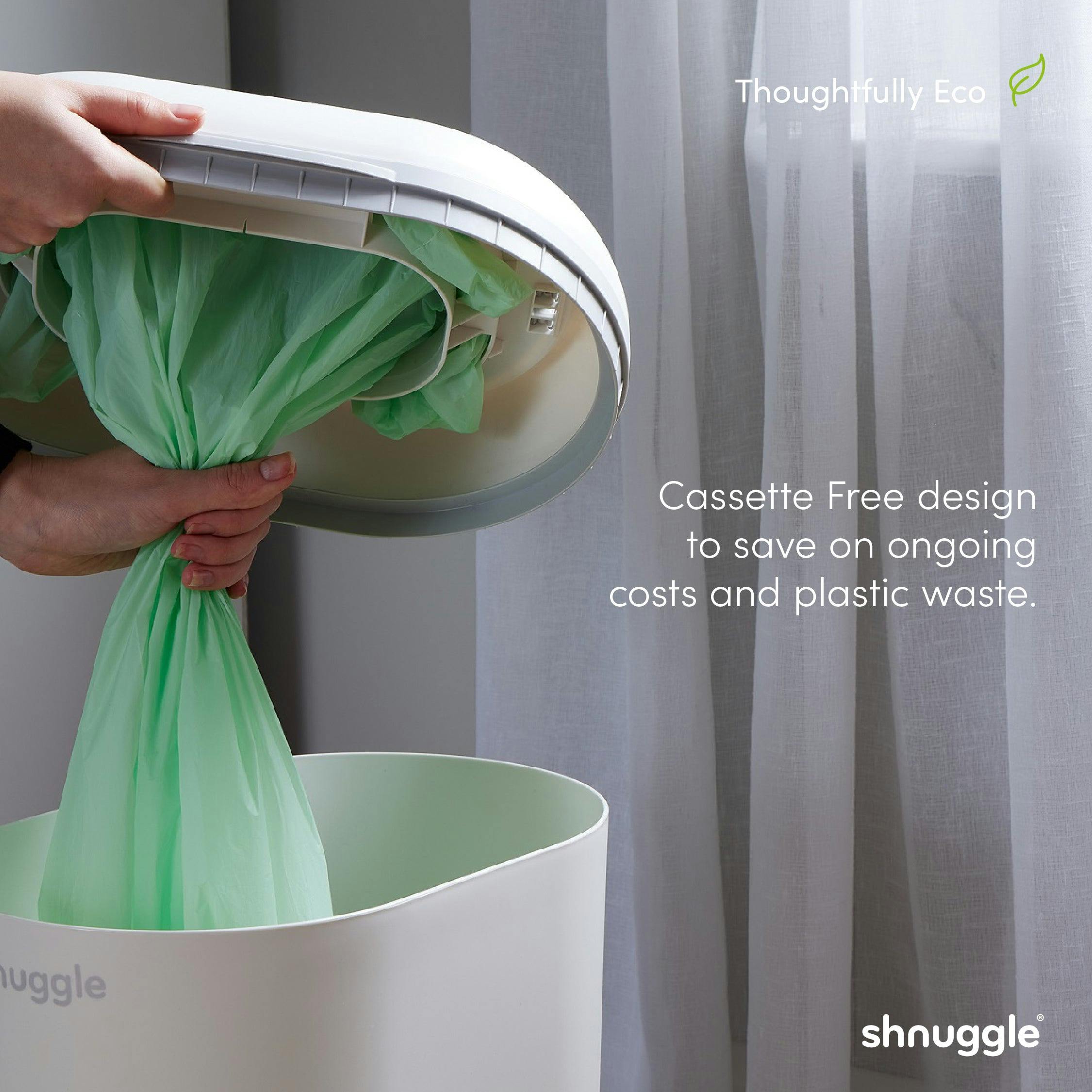 Changing Essentials Kit: Shnuggle Changing Mat + Diaper Pail + Better Bag Liners (90 Day Supply)