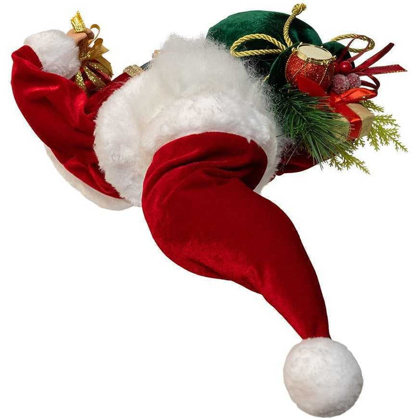 18"  Kringles Red Velvet Santa with Bag