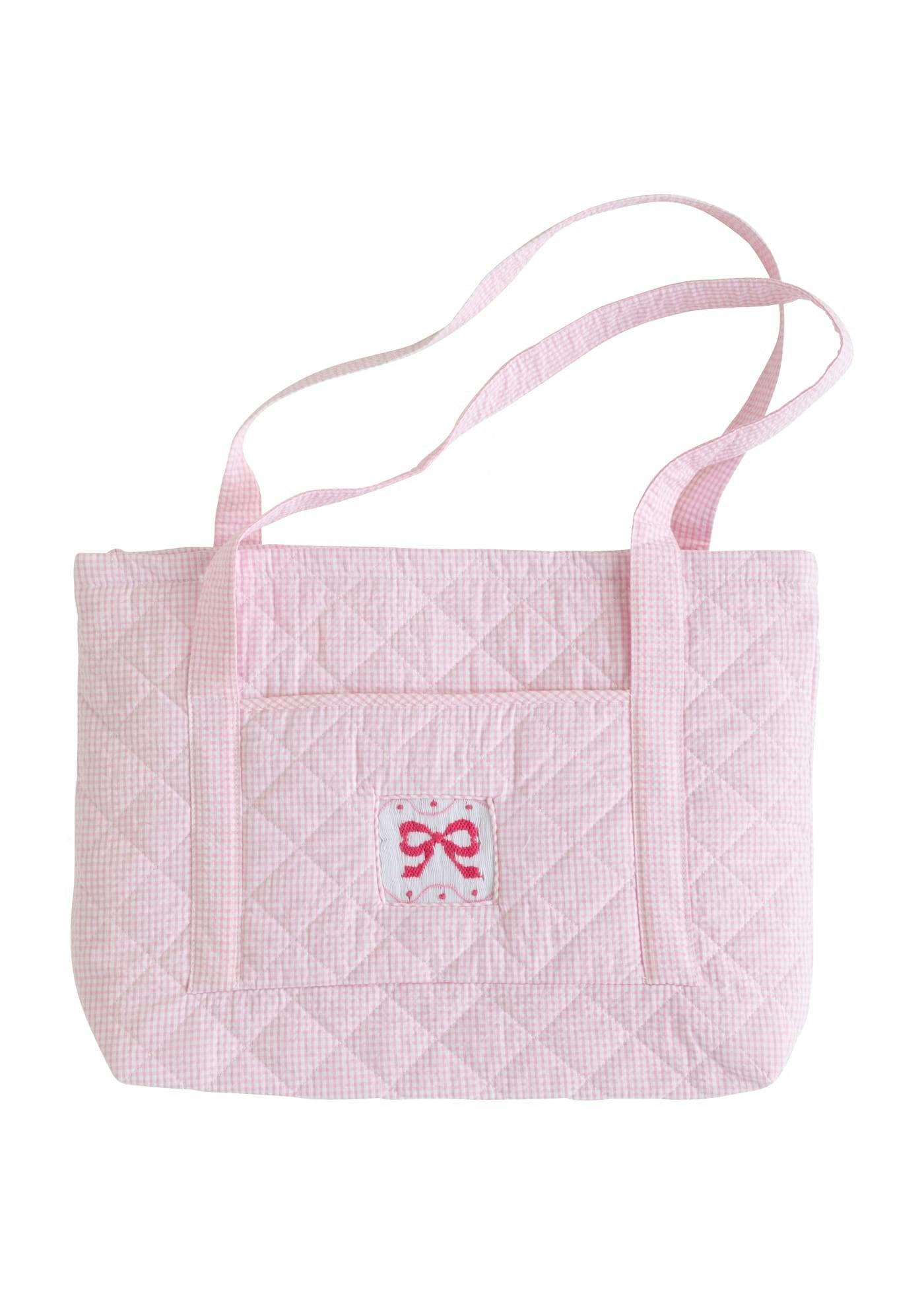 Quilted Luggage - Pink Bow