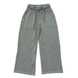 Girls Acid Wash Comfy Pant in Shadow Green