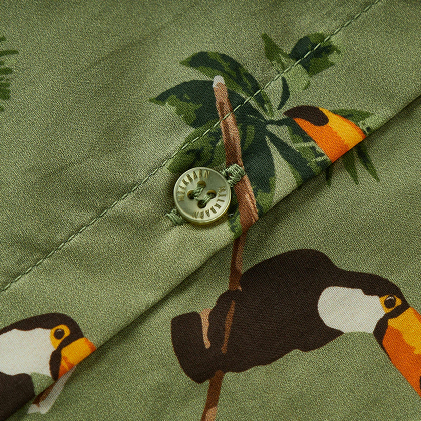 Collar Button-Up Shirt and Shorts Set