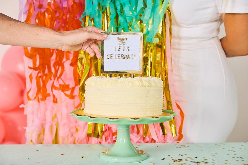 Lovely Little Letterboard Customizable Gold Cake Topper