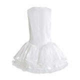 White Soraya Floral Tulle Dress