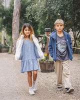 Jules Gingham Hacci Dress - Crown Blue