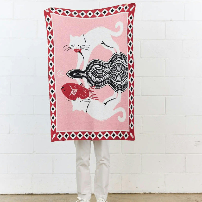 Catch of the Day Knit Mini Blanket