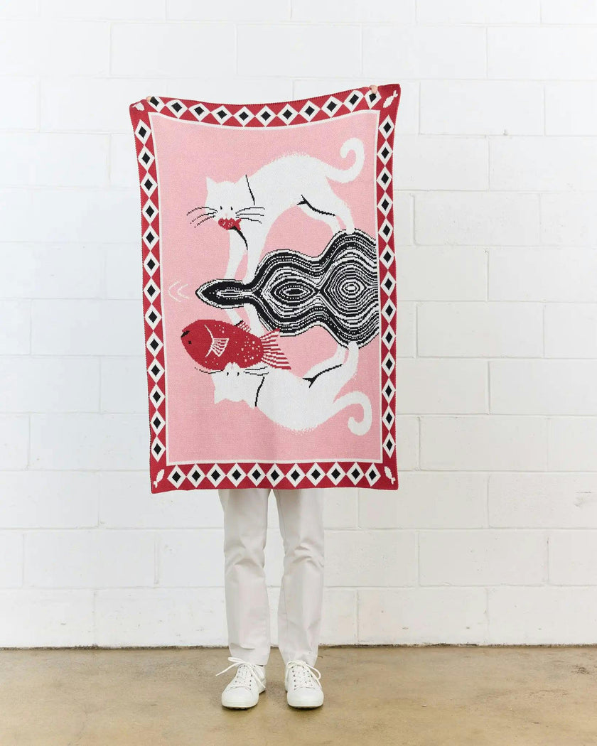 Catch of the Day Knit Mini Blanket