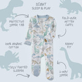 SCOUT Sleep & Play Baby Boys Pajamas
