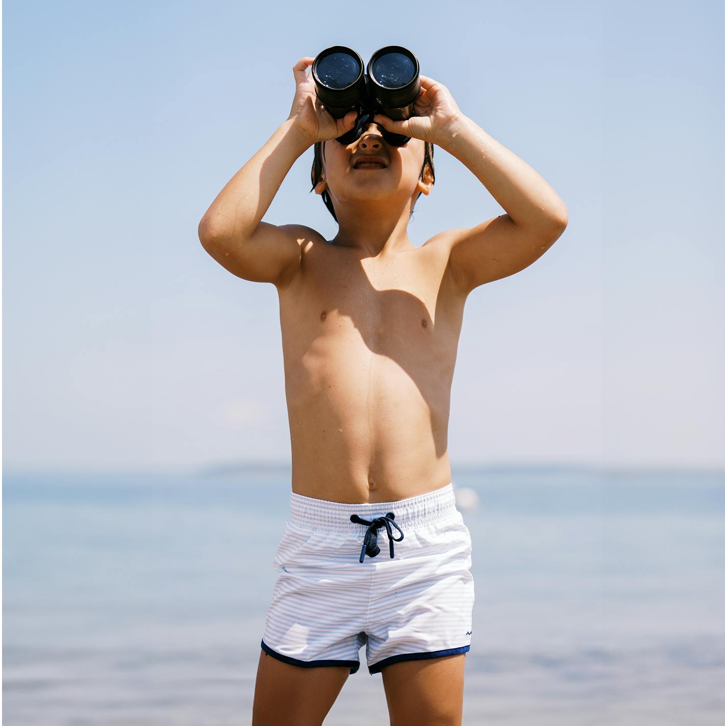 Powder Blue Stripe Boardies