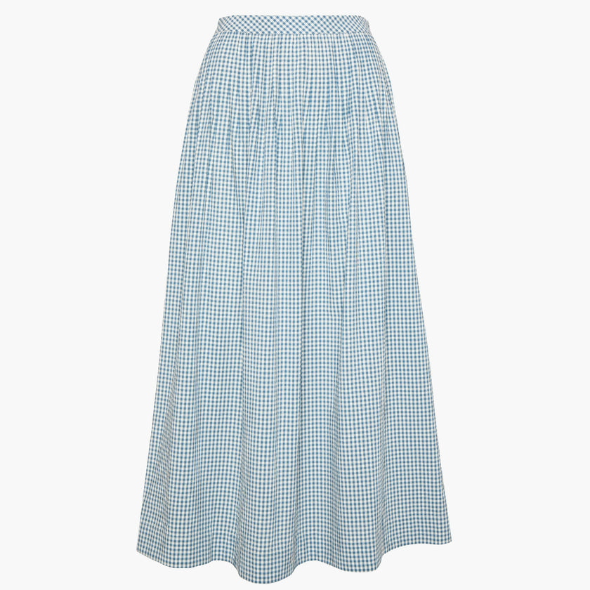 The Ame Skirt - Lagoon Gingham
