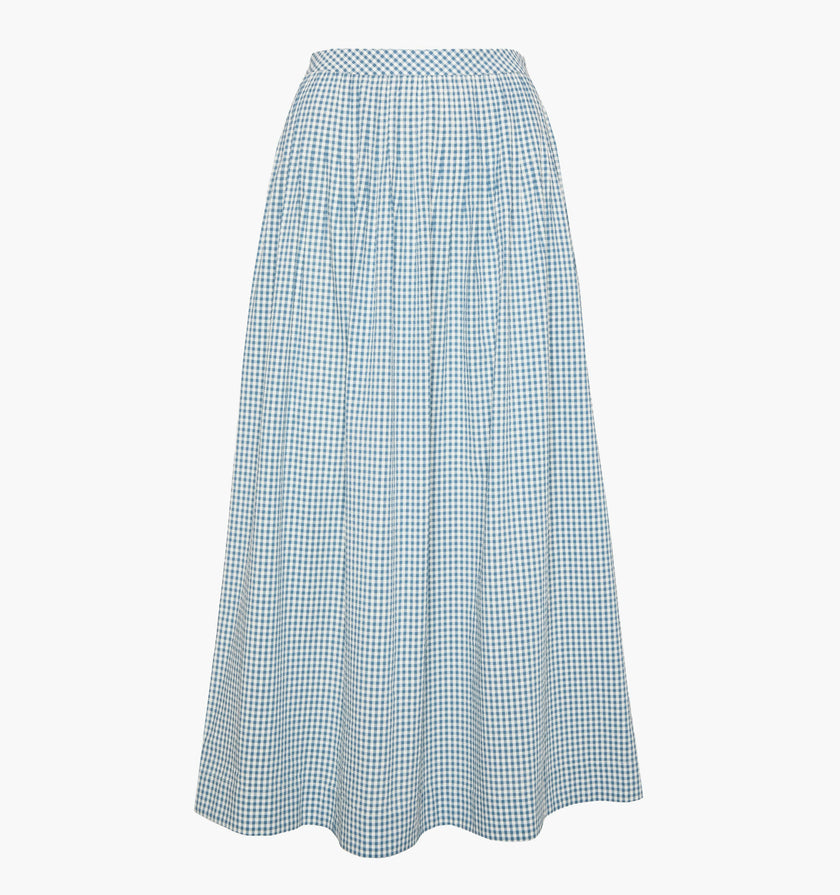 The Ame Skirt - Lagoon Gingham