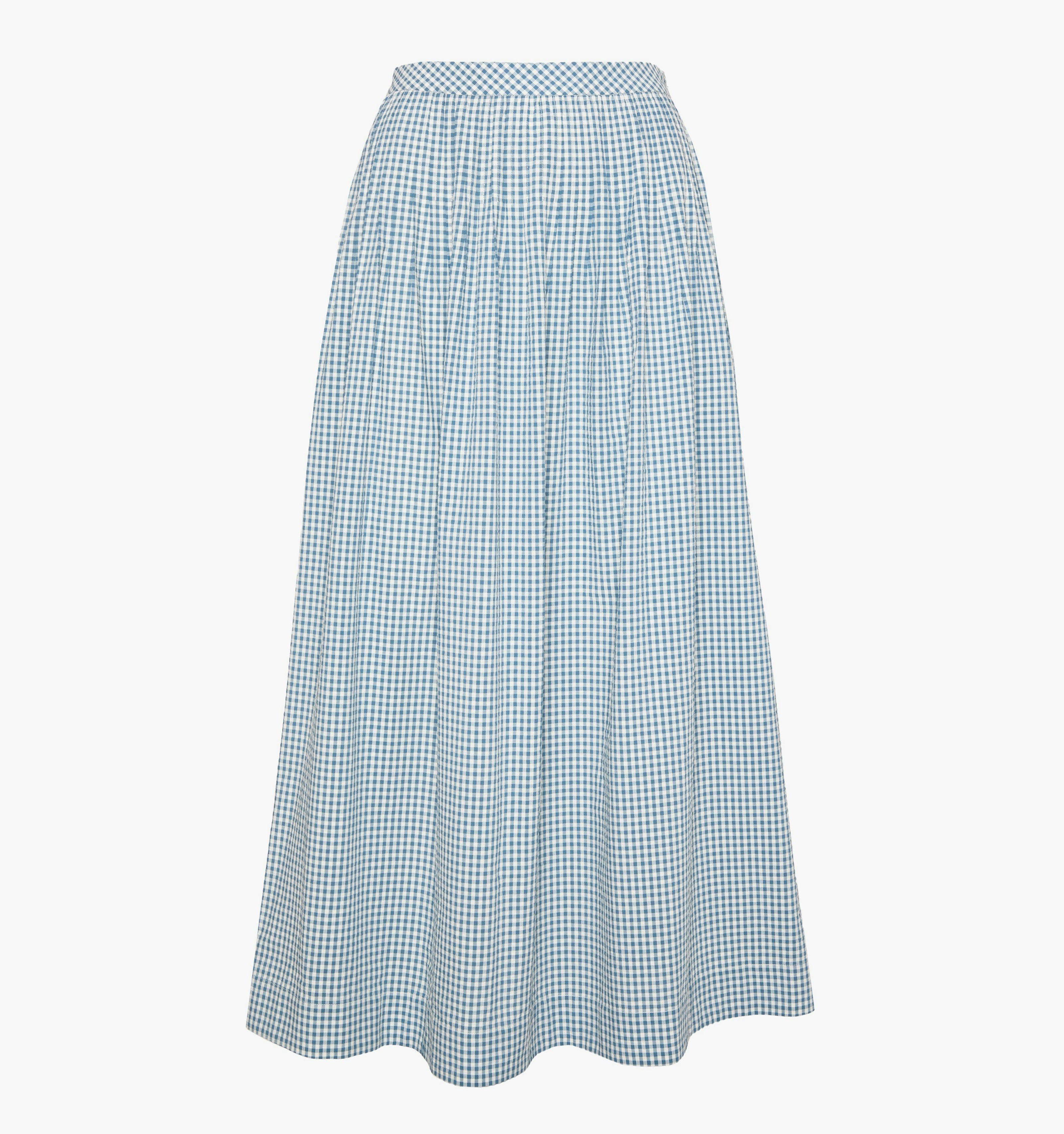 The Ame Skirt - Lagoon Gingham