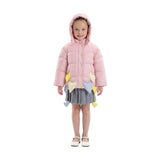 Pink Heart Charm Puffer Jacket