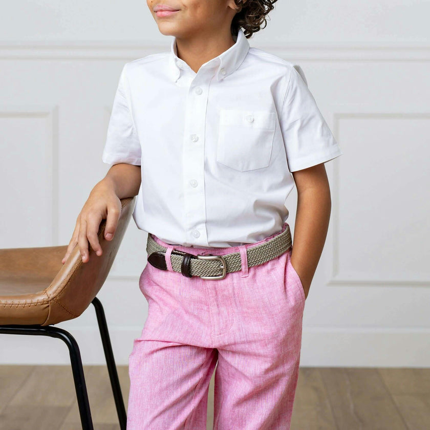Linen Suit Pant, Pink