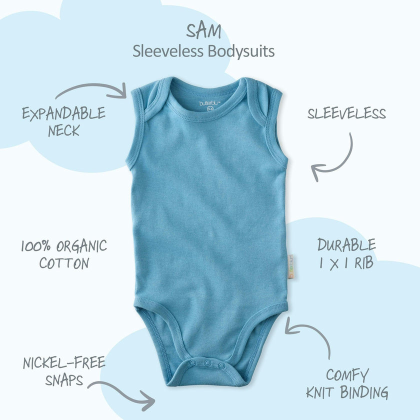 SAM 10-Pack Sleeveless Bodysuits