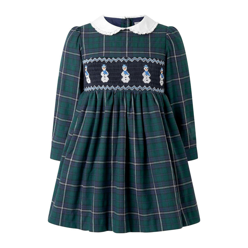 Snowman Smocked Dress