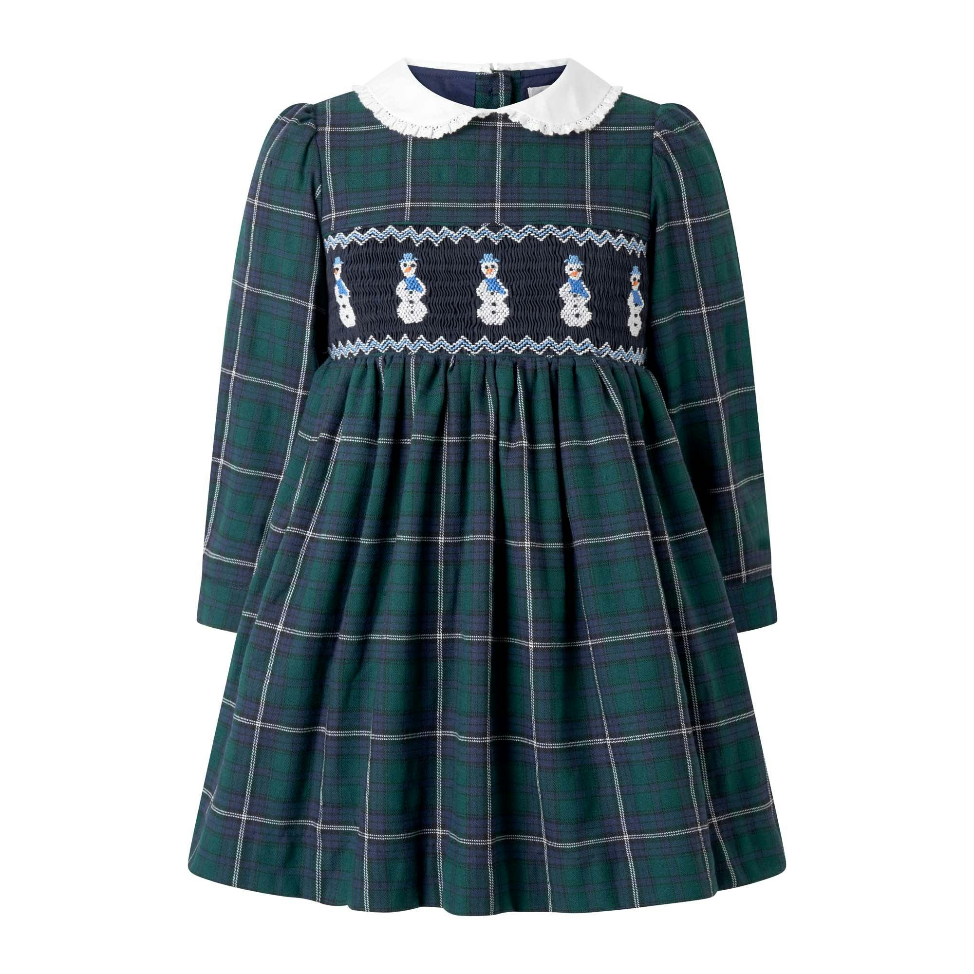 Snowman Smocked Dress