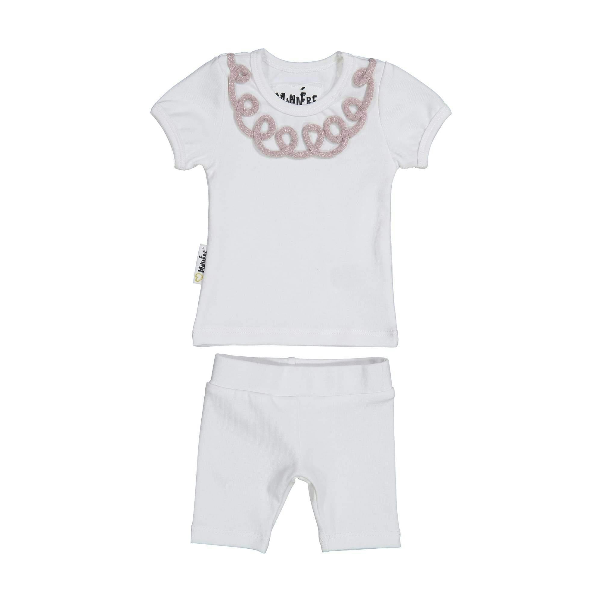 Soutache Design 2-Piece Top & Short Set
