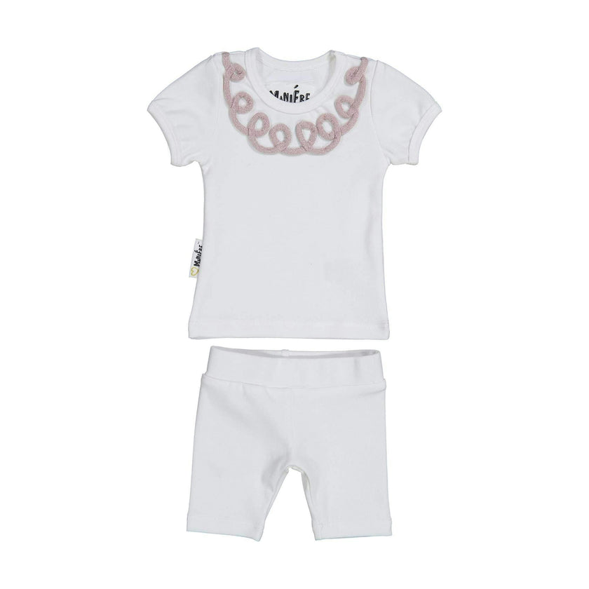 Soutache Design 2-Piece Top & Short Set