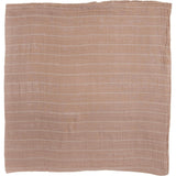 Cotton Muslin Swaddle Blanket - Mauve Stripe