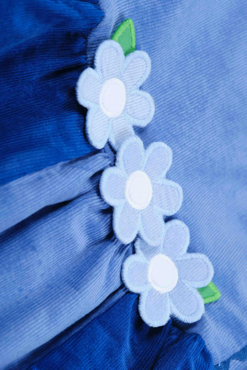 Corduroy Jumper With Flowers