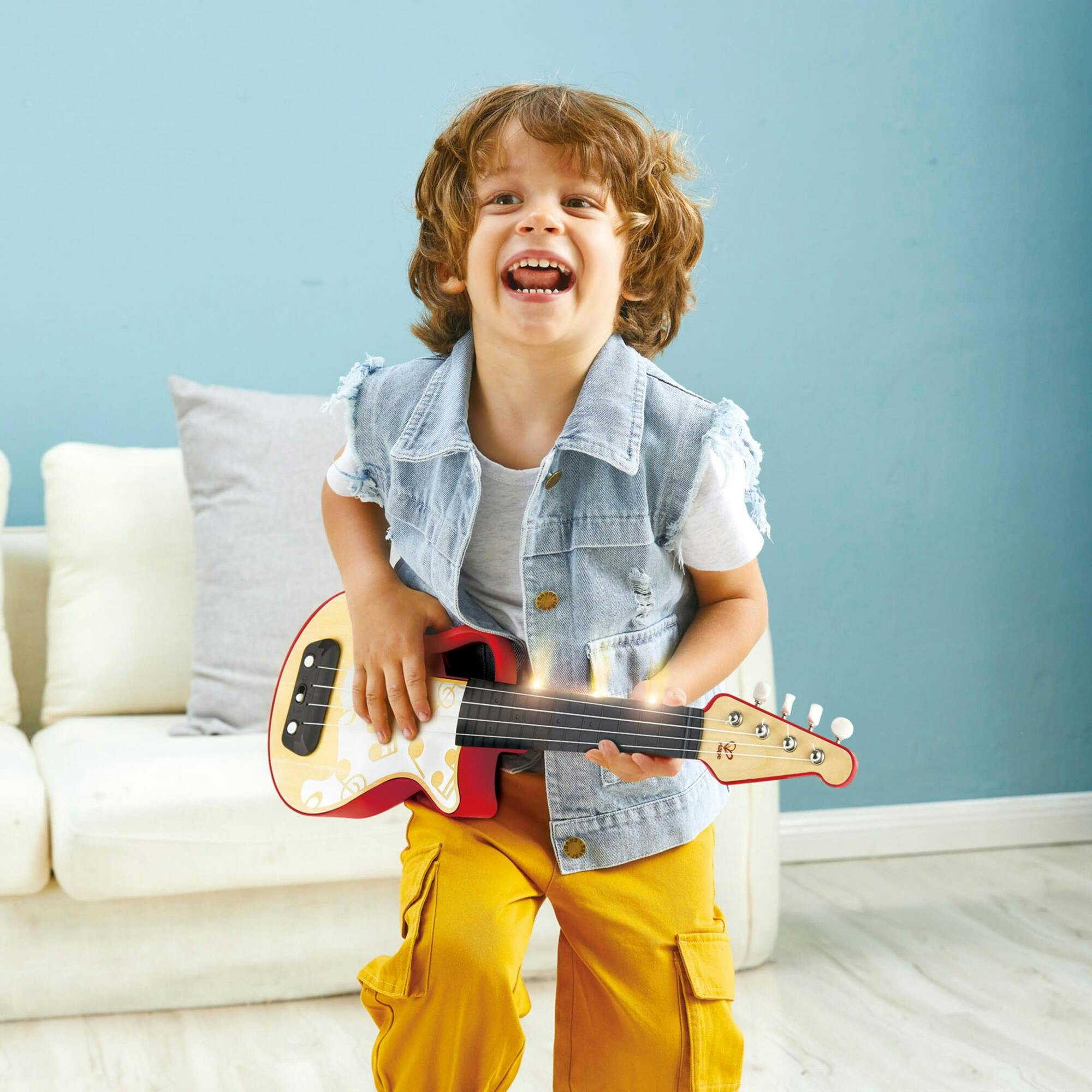 Learn with Lights Toddler Electronic Ukulele in Red