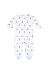 Sailboats Zipper Footie