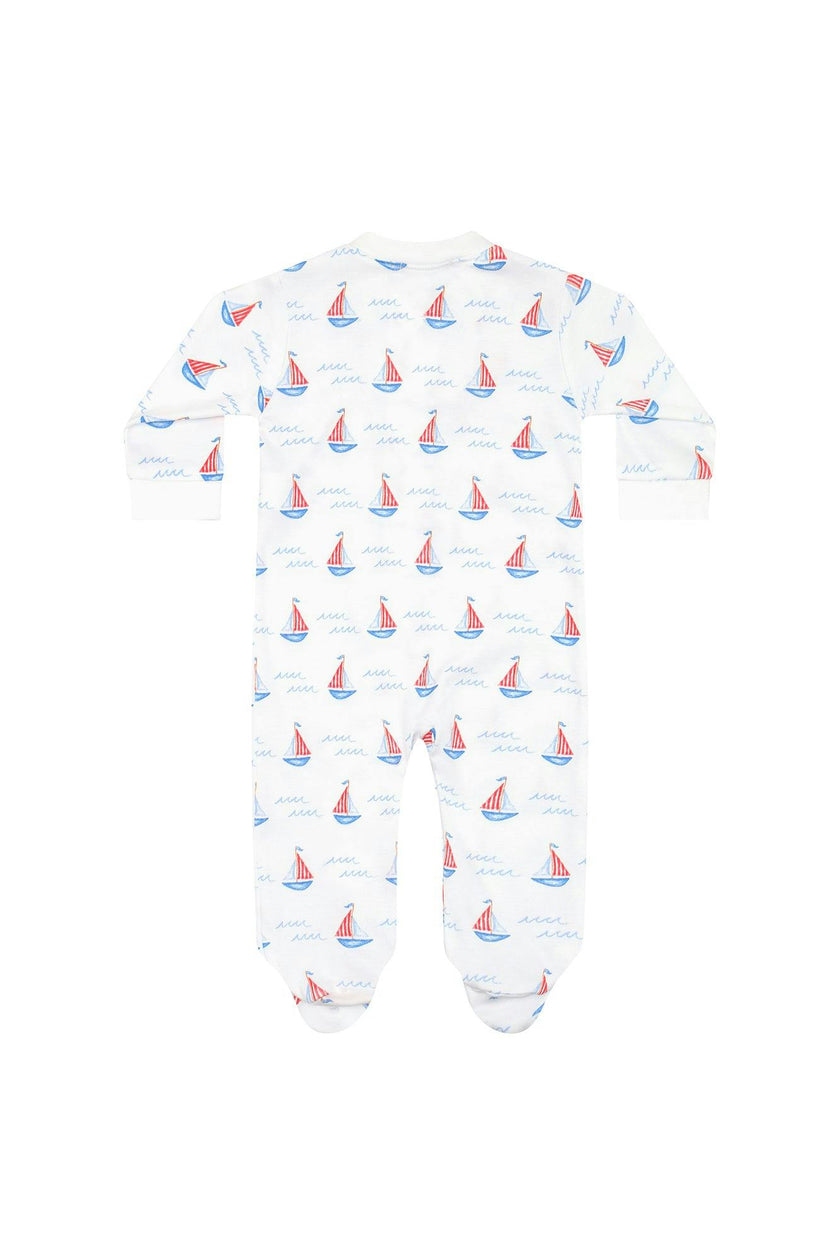 Sailboats Zipper Footie