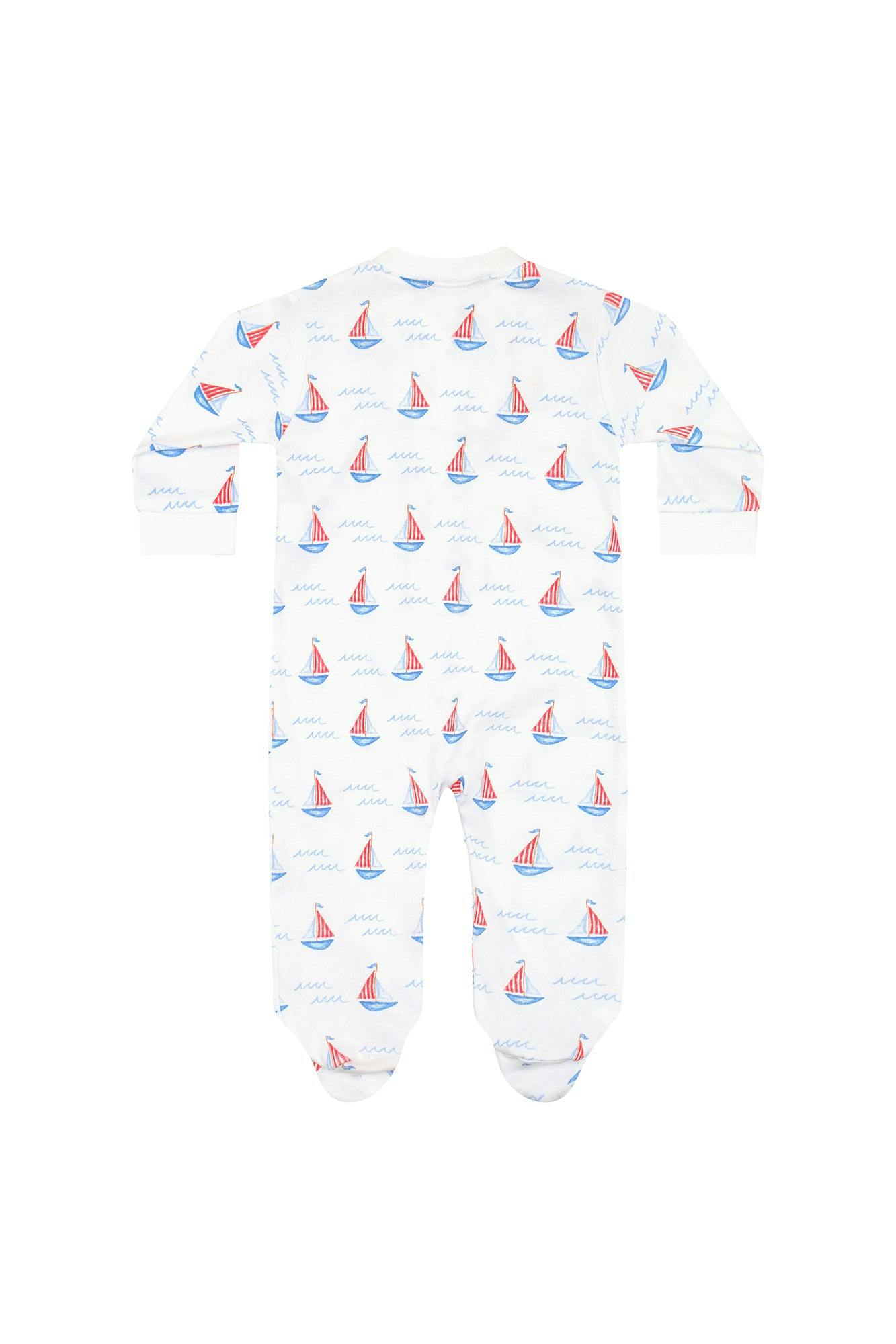 Sailboats Zipper Footie