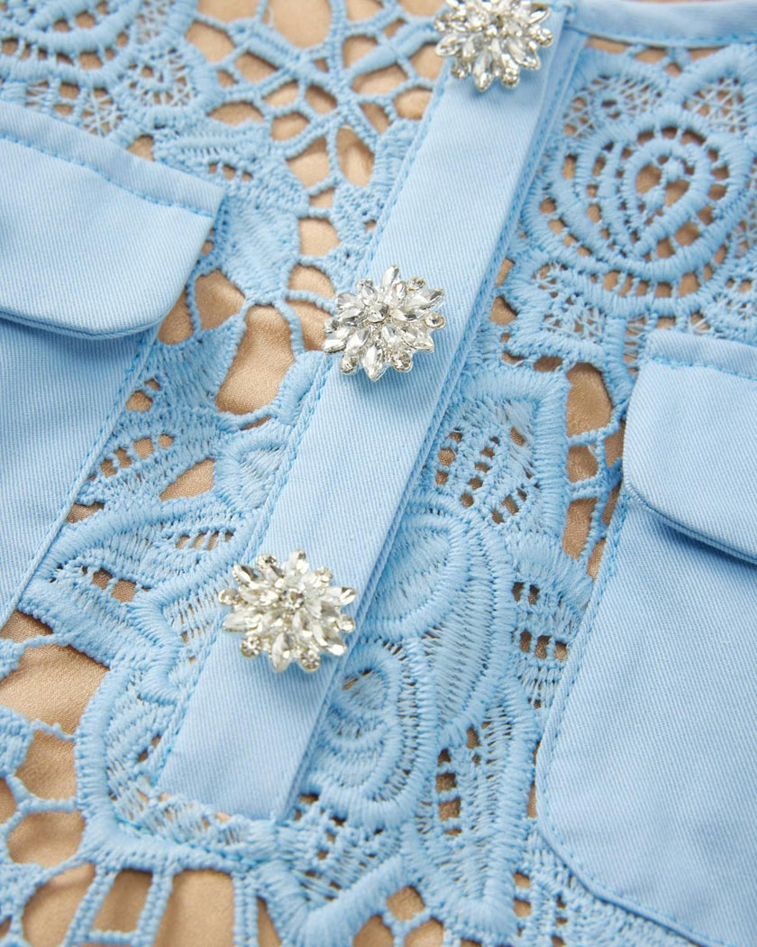 Juliana Embroidered Mini Dress