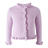 Purple Frill Cardigan