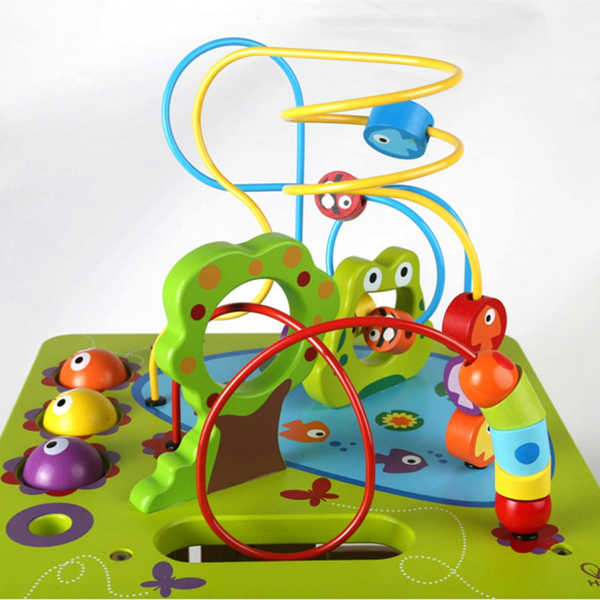 Country Critters 5-Sided Wooden Play Cube for Toddlers
