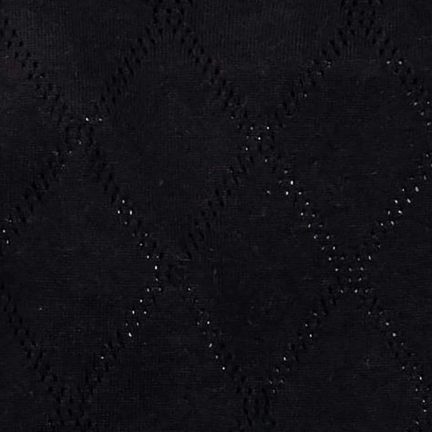 Organic Bow Detail Pointelle Sweater, Black
