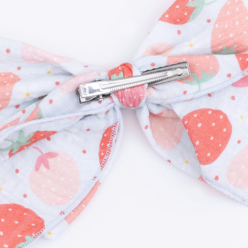 Strawberry Bliss - Jill Dress with Bloomer & Large Bow