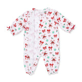 Bows & Candy Canes - Long Sleeve Ruffle Collar Romper