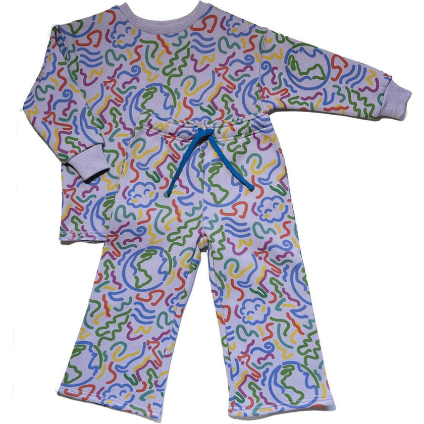 Riley Printed Long Sleeve Fleece Top