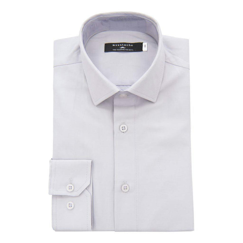 Gray Structured Button-Up Shirt