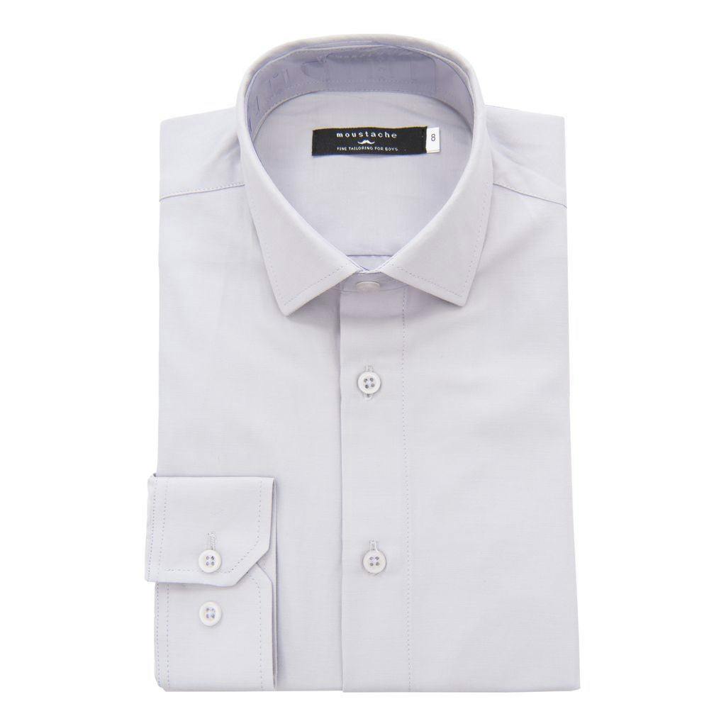 Gray Structured Button-Up Shirt