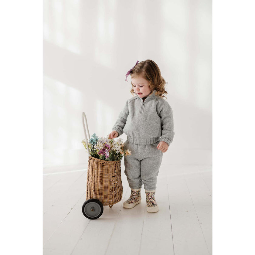 Fleece Zip Set Beige, Beige