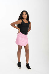 Girls Leather V Tight Skirt