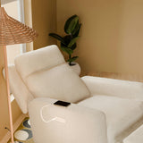 Babyletto Sigi Pro Power Recliner and Swivel Glider with Power Adjustable Headrest and Lumbar Support