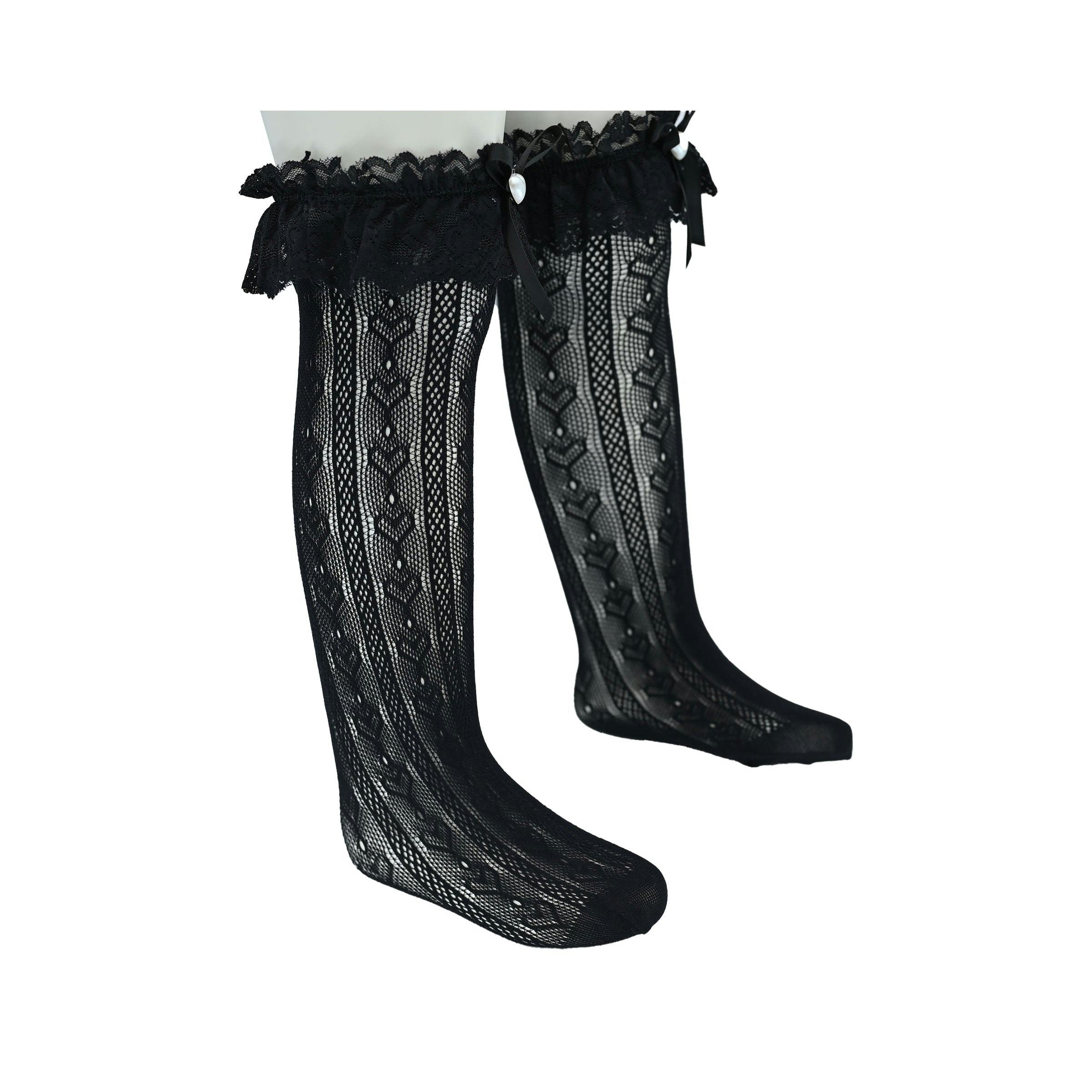 Heart Lace Ribbon Socks