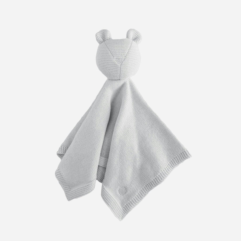 Organic Cotton Bear Lovey - Light Grey